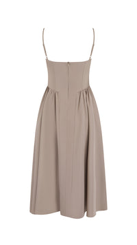 Anacapri Taupe Midi Dress